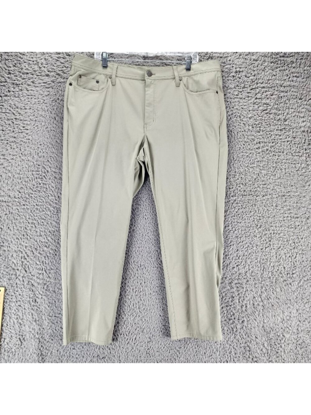 J. Hilburn Pants Mens 40x27 SLL Green Stretch Mid Rise Slim Fit